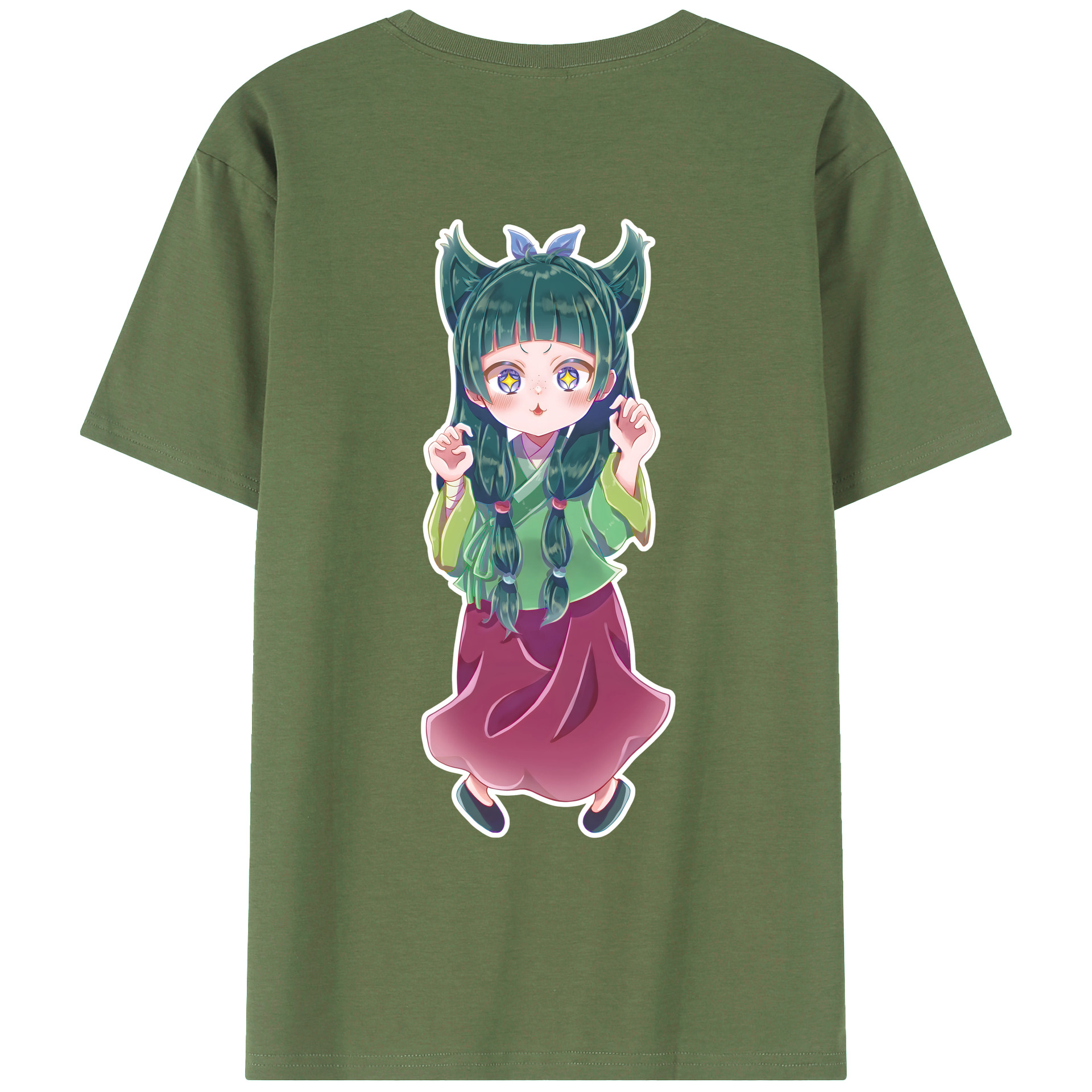 （画像用） 薬屋のひとりごと The Apothecary Diaries 綿100％ メンズ半袖Tシャツ（バックプリント） 通気性